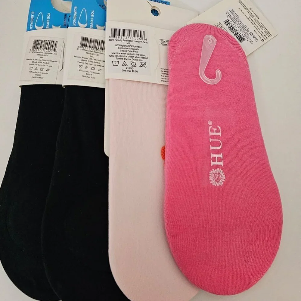 HUE Set of 4 Shoe Liners M|L